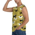 thumbnail image 3 of Lsque Horsemen In Horseraces Print Men's Cotton Blend Sleeveless Muscle Shirts (S-3XL)- Moisture Wicking, Odor Protection, UPF 30+,Large, 3 of 8