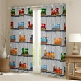 thumbnail image 2 of Castle Fairy Cartoon Train Blackout Curtains Set of 2 (52x84 Each) for Teens Boys Kids,Car Theme Window Curtains,Transportation Theme Curtains and Drapes,Lightweight Room Decor, 2 of 6