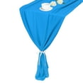 thumbnail image 1 of 2 Piezas de Caminos de Mesa de Chifón Azul Lago 27.5" x 118" Camino de Mesa Ligero y Elegante Camino de Mesa Romántico y Transparente, 1 of 7
