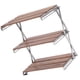 thumbnail image 4 of Estanterías de madera de tres capas con fuerte capacidad de carga y pulido fino de metal, estanterías plegables de haya de tres capas para acampar estanterías cromadas, 4 of 10