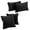 Black, variant on Double-corded Solid Microsuede Throw Pillows with Inserts (Set of 4) 9818-CD-S4-MS-HG