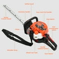thumbnail image 6 of 23.6" Dual Sided Blade Hedge Trimmer, 0.65kw/0.88HP 26CC Gas Hedge Trimming, Cordless Brush Cutter, Handheld Chainsaw Hedge Pruner Lawn Trimmer for Garden Greening Pruning, 6 of 11