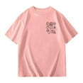 thumbnail image 4 of T-shirt Décontracté à Manches Courtes pour Grandes Filles, Col Ras du Cou, Haut Imprimé, Vêtements, Rose, Taille 8-9T, 4 of 7