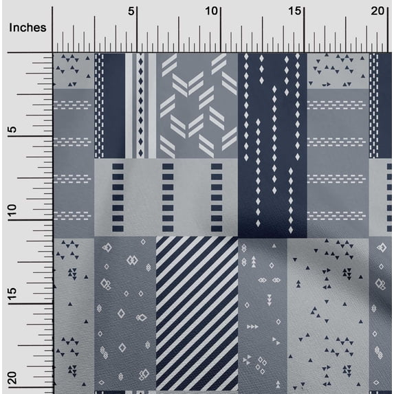 oneOone Silk Tabby Fabric Patchwork Geometric Fabric Prints By Yard 42 Inches Wide
