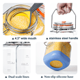 thumbnail image 3 of 2 Pack 1.5 Gallon Large Fermentation Jar with 3 Airlock, Stainless Steel Handle, Non-Slip Silicone Base, Wide Mouth Glass Jars with Scale Mark - Pickle Jars for Sauerkraut, Sourdough Starter, 3 of 9