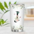thumbnail image 2 of Personalized Initial J Tumbler 20oz Monogrammed Gift for Women's Birthday Mother's Day Religious & Christian Gifts Custom Coffee Mug with Elegant Initial Design, 2 of 6