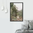 thumbnail image 4 of PixonSign Framed Wall Art Green Forest Tree River Landscape Floral/Botanical Nature Wilderness Artwork Vintage Oil Paintings Modern Scenery Canvas Prints Colorful for Rooms - 16"x24" Black, 4 of 5