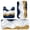 Blue and Gold Marble Pattern-1, variant on White and Gold Marble Pattern Bathroom Rug Set 3 Piece,Non-Slip Bath Mat Set with U-Shaped Contour and Runner Soft Absorbent Washable