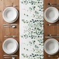 thumbnail image 4 of Table Runner 36 Inches Long for Kitchen Dining, Eucalyptus Leaf Sage Green Dresser Scarf Farmhouse, Dining Table Decorations for Wedding/Parties, Spring Weeping Leaves Botanical 13 x 36 In, 4 of 8