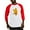 Red/White, variant on CafePress - Nerf Game On Sports Baseball Jersey - Cotton Baseball Jersey, 3/4 Raglan Sleeve Shirt