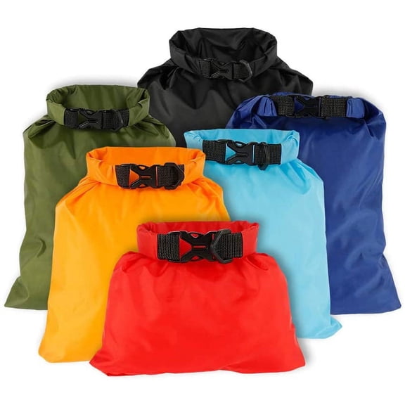 kitwin 6PCS Waterproof Dry Bag Set Lightweight Combo for Kayaking, Rafting, Boating, Hiking, Camping, Cycling, Fishing