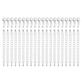 thumbnail image 1 of 20Sets Fold Over Cord Ends, 2.5mm Terminators Crimp Cap Clasp Tips with Lobster Claw Clasps and Extension Chain for Leather DIY Craft Making Necklace Bracelet, Silver, 1 of 7
