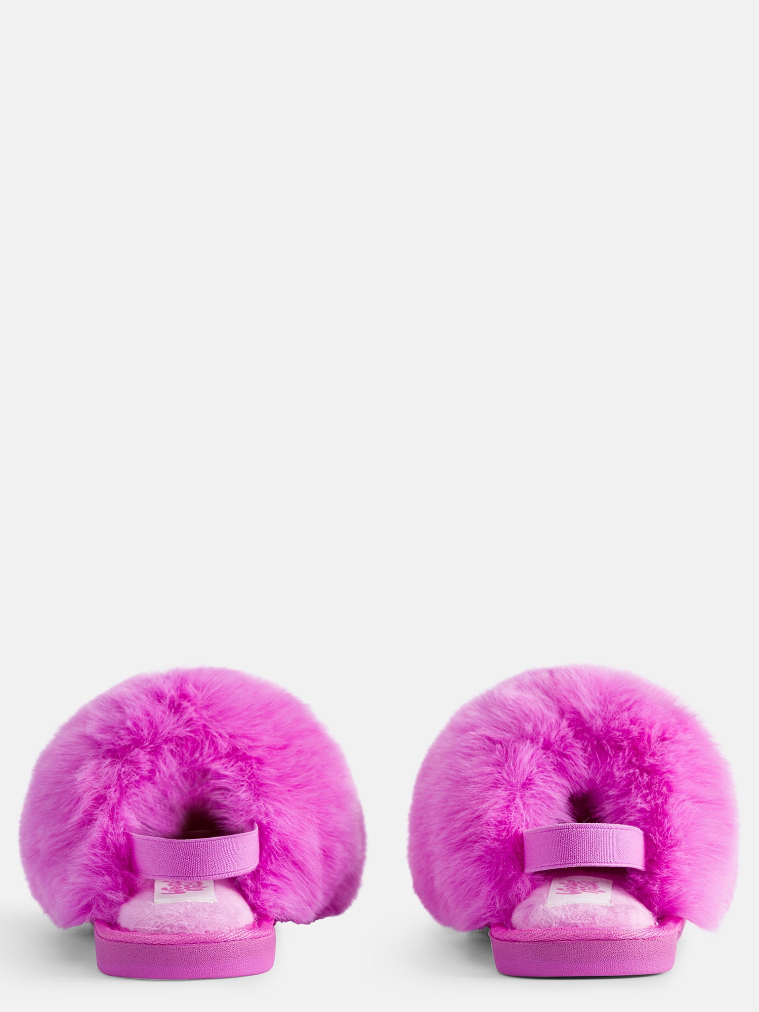 Wonder Nation Toddler, Little & Big Girls Faux Fur Puff Slippers