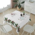 thumbnail image 6 of Green Pine Cone Table Cloth Waterproof Tablecloths, Christmas Winter Plants Leaves Tablecloth Dining Table Cover for Kitchen Party Tabletop Outdoor, Square Tablecloth 60x60 Inch, 6 of 9