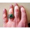 thumbnail image 2 of Malachite Mens Ring, Natural Square Malachite Ring, Silver Jewelry, 925 Silver Ring, Birthday Gift, Heavy Mens Ring, Arabic Design, Ottoman Style Ring, Christmas, Turkey Mens Signet Ring, 2 of 6
