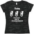 thumbnail image 3 of Inktastic Funny Tuba Player Music Joke Women's T-Shirt, 3 of 5