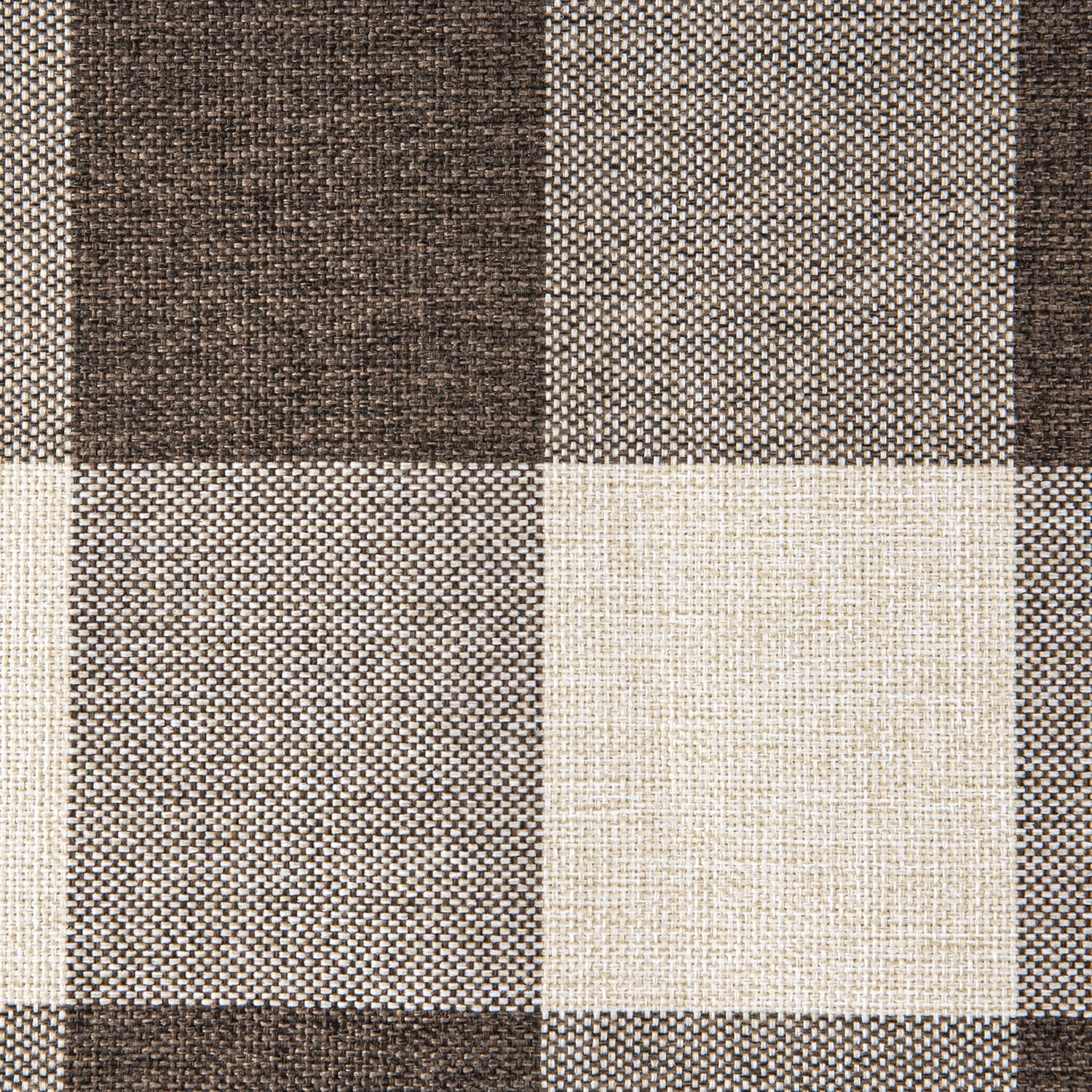 Phantoscope Christmas Decorative Buffalo Checker Plaids Series Throw Pillow Covers, 18" x 18", Coffee and Beige, 2 Pack