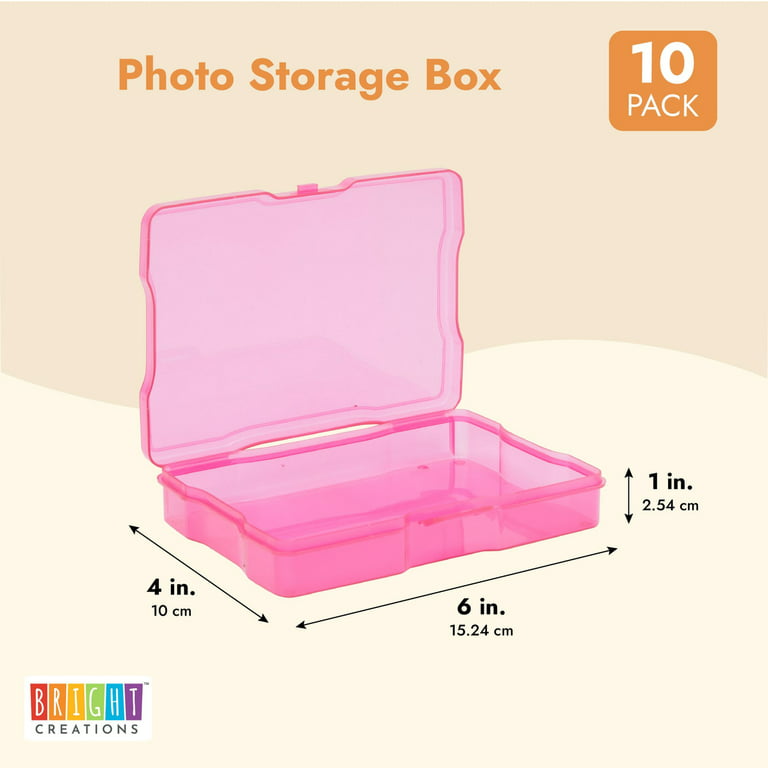 24-Pack Photo Storage Boxes for 4x6 Pictures with 40 Blank Labels, Rainbow  Colored Container Cases, Greeting Card Organizer for Arts and Crafts, DIY