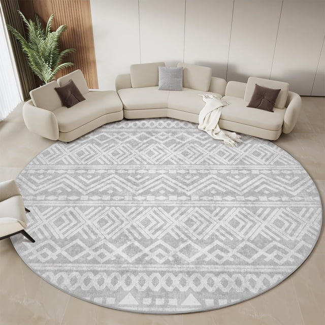 Abstract Area Rug x Modern Rugs for Living Room Neutral Machine Washable Rug Non Slip Carpet for Bedroom Office Living Room Dining Room Nursery Rug Grey &