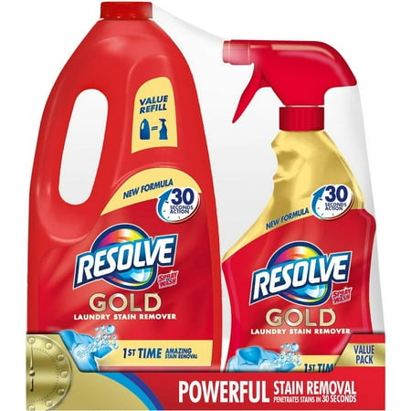 Resolve Gold Laundry Stain Remover, 2 count, 82 fl oz