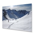 thumbnail image 2 of Designart "Mountain Top in Winter IV" Snow Metal Wall Art, 2 of 5