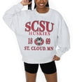 thumbnail image 2 of Women's Gameday Couture Ash St. Cloud State Huskies Premium Fleece Pullover Sweatshirt, 2 of 5
