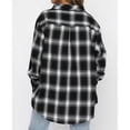 thumbnail image 4 of Top a cuadros de gran tamaño, camisa a cuadros de gran tamaño para mujer, camisa con botones y solapa, camisa informal a cuadros para mujer, probada profesionalmente, 4 of 6