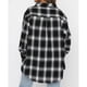 thumbnail image 4 of Camisa a cuadros de gran tamaño para mujer, blusa de manga larga con botones, blusa suave, cómoda, holgada, informal, a cuadros, para uso diario, negro L, 4 of 6