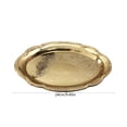 thumbnail image 3 of Elegant Shiny Floral Engraved Serving Tray for Wedding Birthday Holiday Party Food Buffet Decorative Gold, 3 of 6