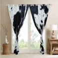 thumbnail image 6 of Cowhide Blackout Curtains Western Decor,Grey Black and White Milk Cow Print Curtains & Drapes,Wild Cattle Highland Cow Window Curtains,Farmhouse Animal Skin Window Treatments, 6 of 6