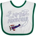 thumbnail image 3 of Inktastic Plane Captain Adorable Boys Baby Bib, 3 of 4