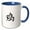 Blue/White, variant on 3drose, Chinese Zodiac Sign Rooster, 11oz Two-tone Green Mug