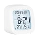 thumbnail image 5 of Reloj despertador digital pequeño de noche, compacto, de 12/24 horas, con temperatura Blanco, 5 of 9