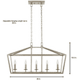 thumbnail image 3 of Home Decorators Weyburn 5-Light Antique Silver Caged Island Chandelier - New, 3 of 5