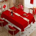 thumbnail image 3 of Benzhi Nappe Rouge festive Imperméable Anti-Huile Nappe Jetable Nappe de Nouvel An Nappe de table Basse Nappe, 3 of 6