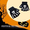 thumbnail image 3 of Greeniant Mitones de ciclismo para Halloween, guantes sin dedos elásticos cálidos para mujer, Cosplay luminoso, calentadores de bicicleta portátiles Type3 NO3 Greeniant OD002191-03, 3 of 6