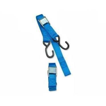 Parts Unlimited 1" HD Cam Buckle Blue Tie Downs w/Built-In Assist (3920-0073)