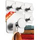 thumbnail image 1 of Toallero con gancho para toallas sin taladrar, juego de 5 - Ganchos modernos para toallas de baño - Acero inoxidable Gancho adhesivo de acero para pared, 4,5 x 4,5 cm, 1 of 4