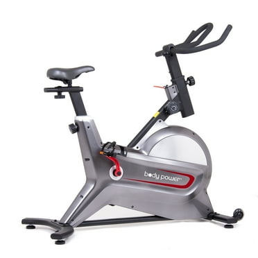body rider indoor upright bike with rear drive flywheel