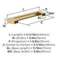 thumbnail image 3 of Amerock Composite 5-1/16 inch (128mm) Center-to-Center Champagne Bronze Cabinet Pull, 10 Pack, 3 of 4