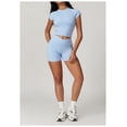 thumbnail image 4 of Conjuntos de entrenamiento for mujer, 2 piezas, sujetador deportivo, camiseta sin mangas, polainas de cintura alta, gimnasio, yoga, ropa activa, camiseta de entrenamiento for mujer, 4 of 7