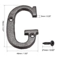 thumbnail image 2 of Unique Bargains 3 Inch Cast Iron House Letter Mailbox Address Sign Letter G, 2 of 5