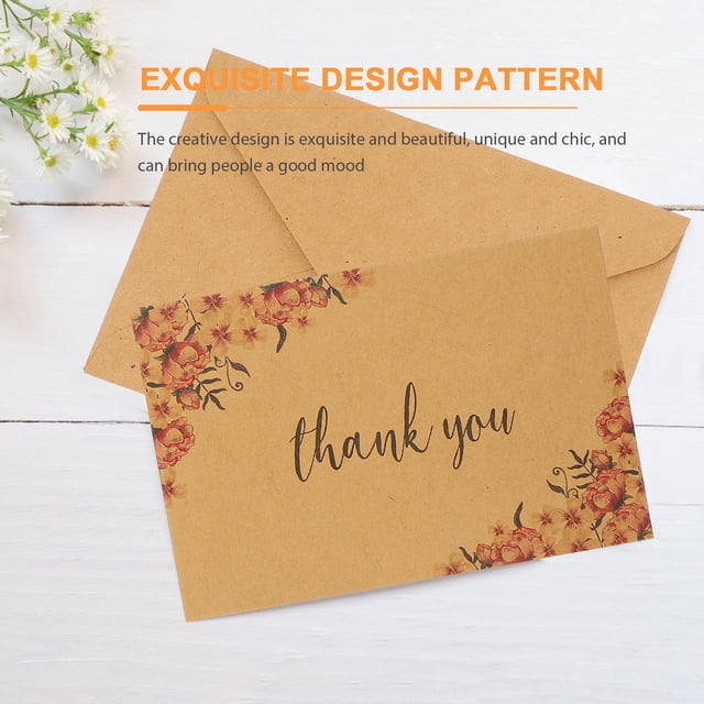 WEUVEB 10Ud Tarjetas Kraft Para Agradecer Vintage Para Felicitaciones En Fiestas Y Eventos