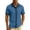 Blue#cotton linen shirts for men, variant on Mens Short Sleeve Casual Button Down Shirts Cotton Linen Untucked Dress Shirt Stylish Summer Tops Army Green S