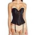 thumbnail image 3 of Va Bien Bustier Bas en Satin pour Femmes, Noir, 32D, 3 of 4