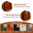 thumbnail image 7 of Convertible Sleeper Sofa Bed with Cylindrical Pillow, Corduroy Folding Mattress Couch for Living Room, Bedroom, Studio, Orange, 7 of 7