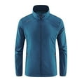 thumbnail image 3 of VBVC Men's Lightweight Stand Collar Windbreaker Jacket,Full Zip Breathable Outdoor Hiking Running Top For Men,Denim Blue,M-5XL, 3 of 3