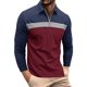 thumbnail image 1 of pstuiky camisas de manga larga para hombre, Camisa deportiva de manga larga con solapa y cremallera para hombre camisetas de hombre xl, 1 of 4