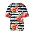 thumbnail image 7 of Jsaierl Womens Summer Tops Short Sleeve Casual Shirts Floral Tee Trendy 2025 Basics V Neck Plain Tshirt, 7 of 7