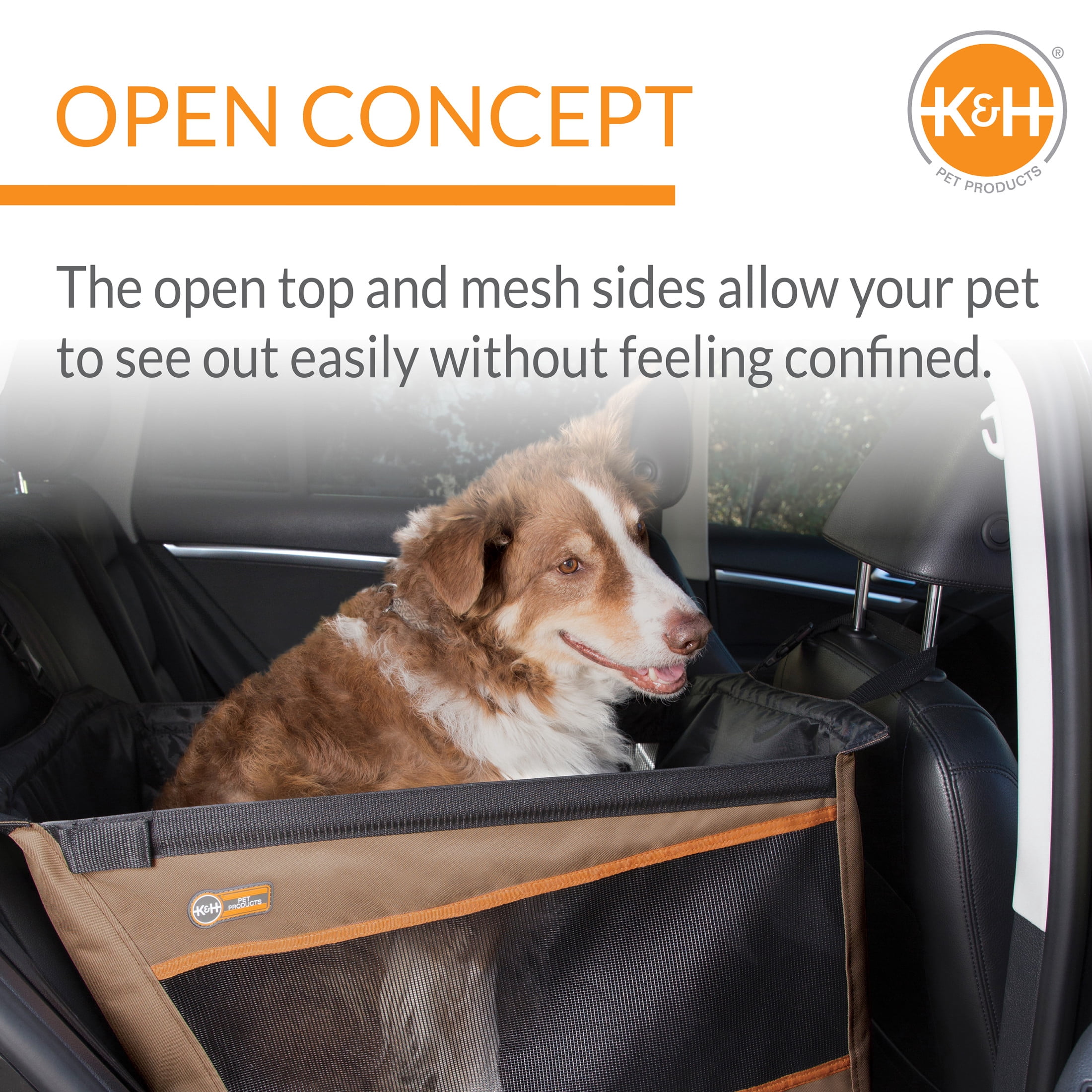 K&H Pet Products Buckle N' Go Dog Car Seat for Pets Tan Large 21 X 19 X 19 Inches